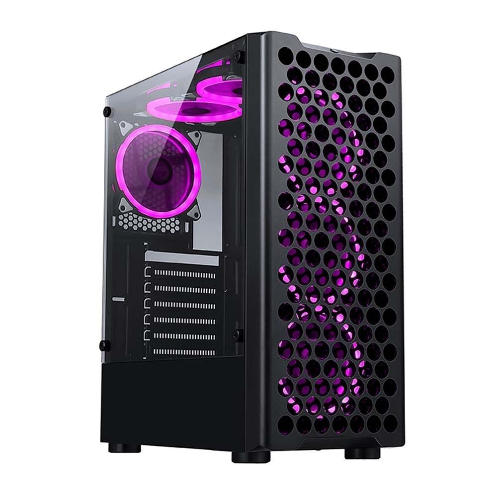 Gabinete Gamer Rise Mode X5 Glass, RGB, Lateral em Vidro Fumê, Sem FANs, Preto - RM-X5-05-FB - 7