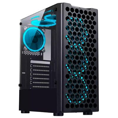 Gabinete Gamer Rise Mode X5 Glass, RGB, Lateral em Vidro Fumê, Sem FANs, Preto - RM-X5-05-FB