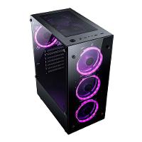 Gabinete Gamer Rise Mode Glass 06X, Mid Tower, ATX, Lateral em Vidro Fumê e Frontal em Vidro Temperado, Sem FANs, Preto - RM-CA-06X-FB - 6