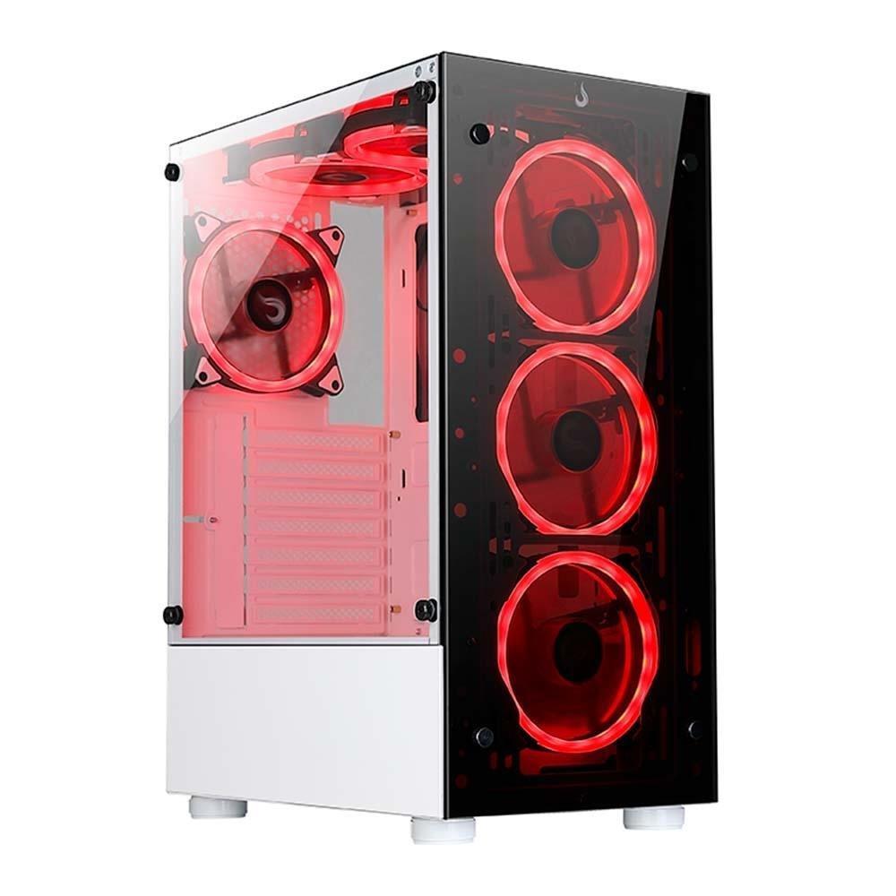Gabinete Gamer Rise Mode Glass 06X Frost, Mid Tower, ATX, Frontal e Lateral em Vidro Temperado, Sem FANs, Branco - RM-WT-06X-FW - 5