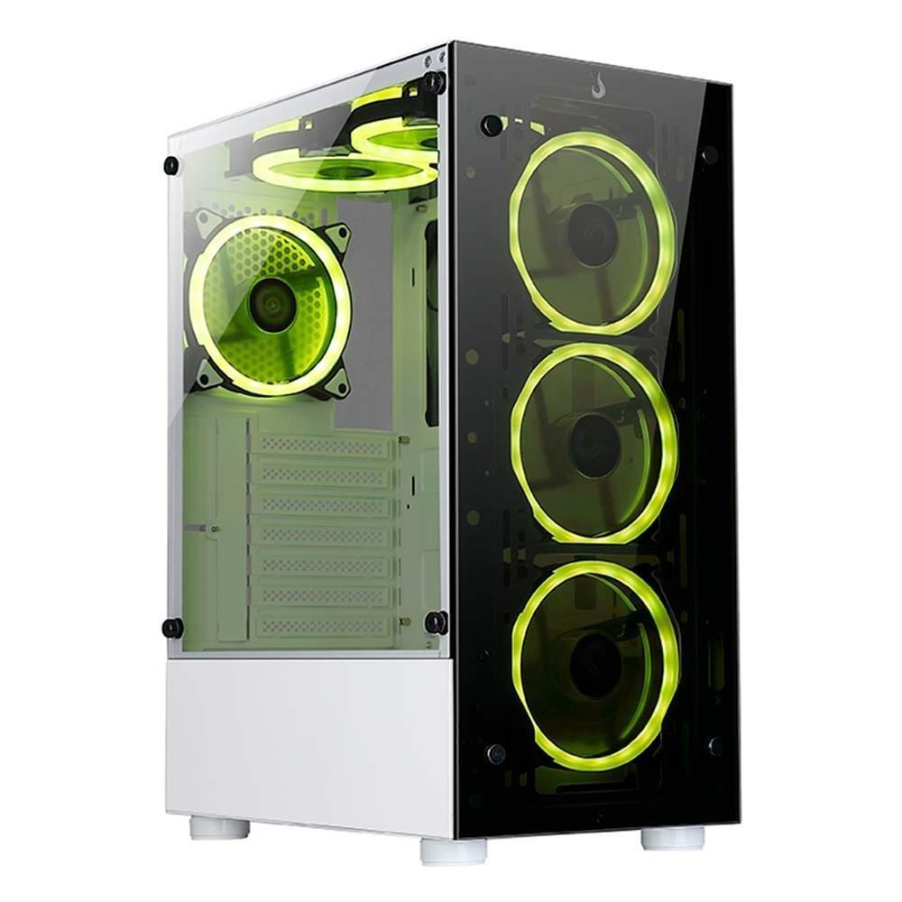 Gabinete Gamer Rise Mode Glass 06X Frost, Mid Tower, ATX, Frontal e Lateral em Vidro Temperado, Sem FANs, Branco - RM-WT-06X-FW - 8