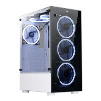 Gabinete Gamer Rise Mode Glass 06X Frost, Mid Tower, ATX, Frontal e Lateral em Vidro Temperado, Sem FANs, Branco - RM-WT-06X-FW - 1
