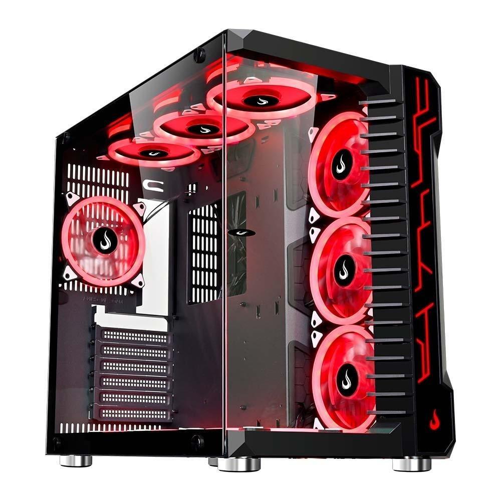 Gabinete Gamer Rise Mode Galaxy Glass, Mid Tower, ATX, Lateral e Frontal em Vidro Temperado, Sem FANs, Preto - RM-GA-GG-FB - 7