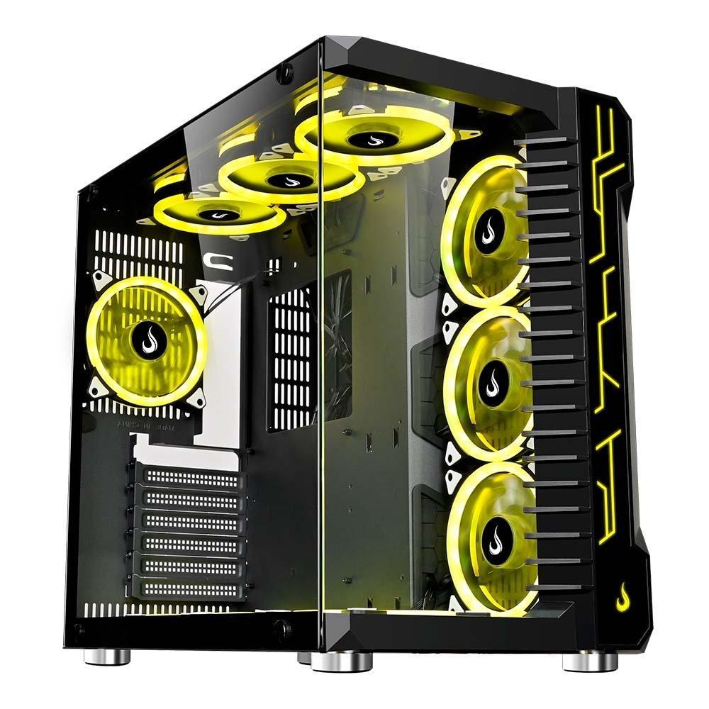 Gabinete Gamer Rise Mode Galaxy Glass, Mid Tower, ATX, Lateral e Frontal em Vidro Temperado, Sem FANs, Preto - RM-GA-GG-FB - 8