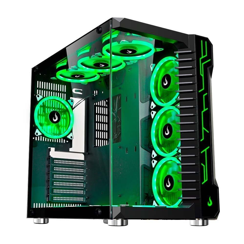 Gabinete Gamer Rise Mode Galaxy Glass, Mid Tower, ATX, Lateral e Frontal em Vidro Temperado, Sem FANs, Preto - RM-GA-GG-FB - 10