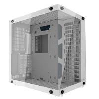 Gabinete Gamer Hyrax HGB700, ATX, Mid Tower, Frontal e Lateral em Vidro Temperado, Sem FANs, Branco - HGB700W - 1