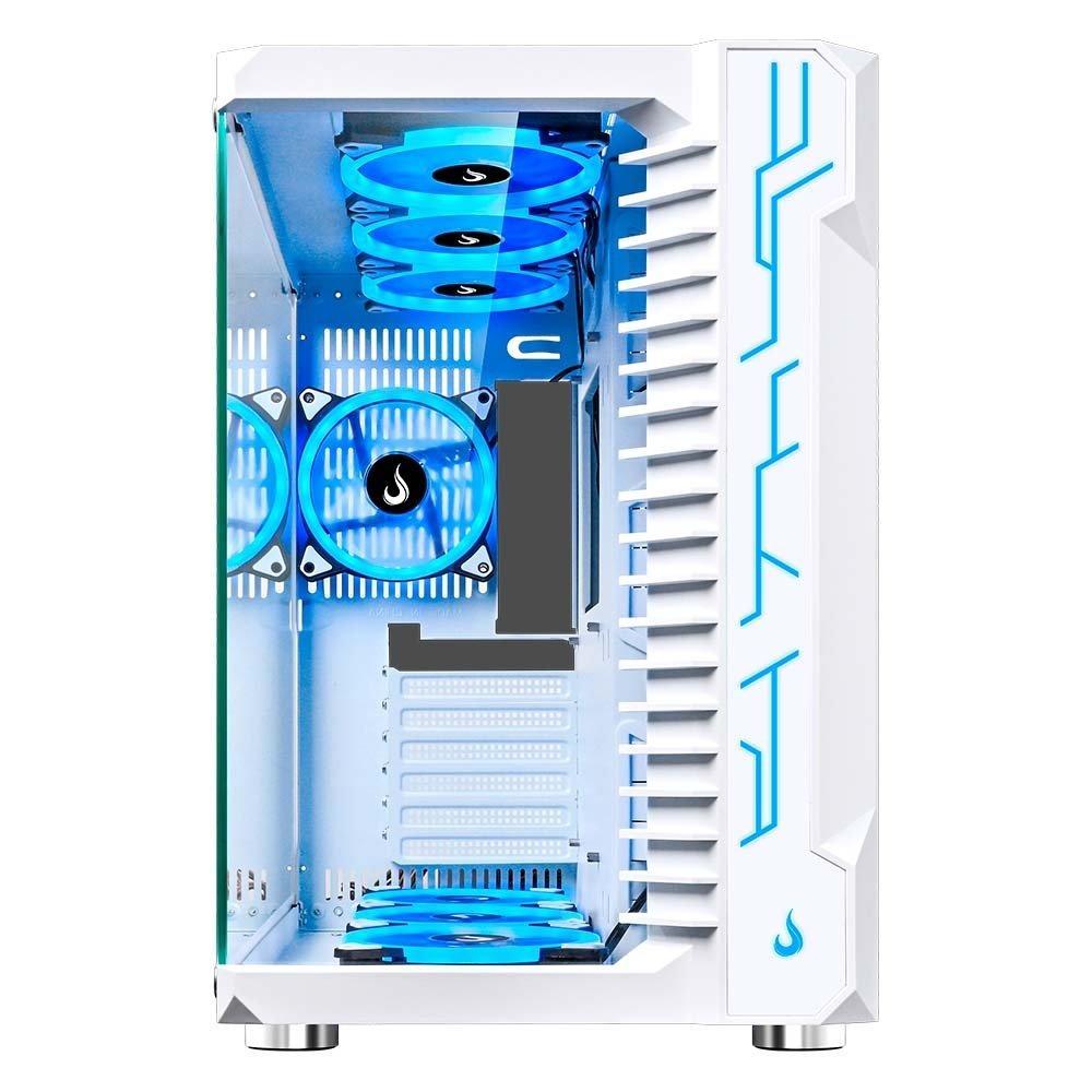 Gabinete Gamer Rise Mode Galaxy Glass, Mid Tower, ATX, Lateral e Frontal em Vidro Temperado, Sem FANs, Branco - RM-GA-GG-FW - 4