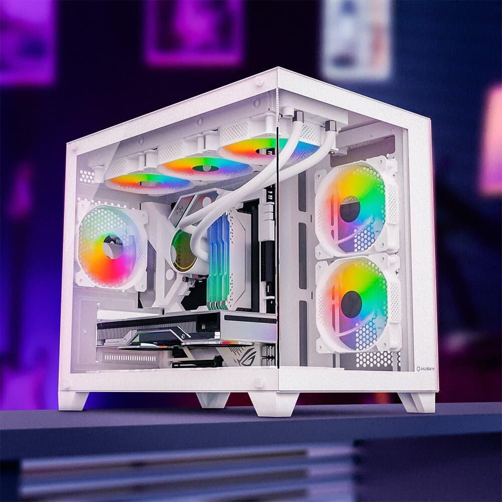 Gabinete Gamer Husky Dome 210, Mini Tower, M-ATX, Lateral e Frontal em Vidro, Sem FANs, Branco - HGN210BR - 2