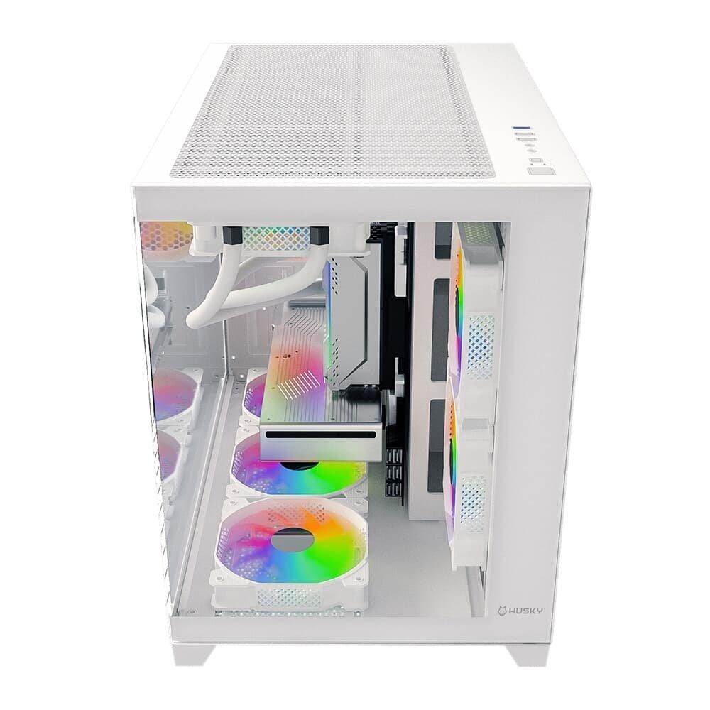 Gabinete Gamer Husky Dome 210, Mini Tower, M-ATX, Lateral e Frontal em Vidro, Sem FANs, Branco - HGN210BR - 7