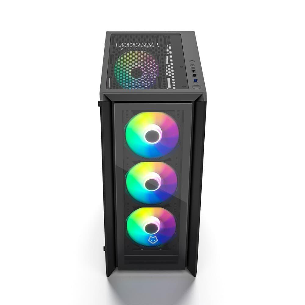 Gabinete Gamer Husky Dome 100, Mid Tower, ATX, Lateral e Frontal em Vidro, Sem FANs, Preto - HGN100PT - 8