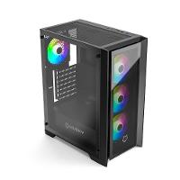 Gabinete Gamer Husky Dome 100, Mid Tower, ATX, Lateral e Frontal em Vidro, Sem FANs, Preto - HGN100PT - 7