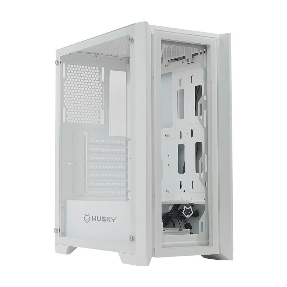 Gabinete Gamer Husky Dome 100, Mid Tower, ATX, Lateral e Frontal em Vidro, Sem FANs, Branco - HGN100BR - 5
