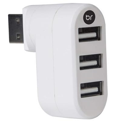 HUB USB 2.0 Bright, 3 Portas, Branco - 335