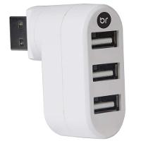 HUB USB 2.0 Bright, 3 Portas, Branco - 335 - 1