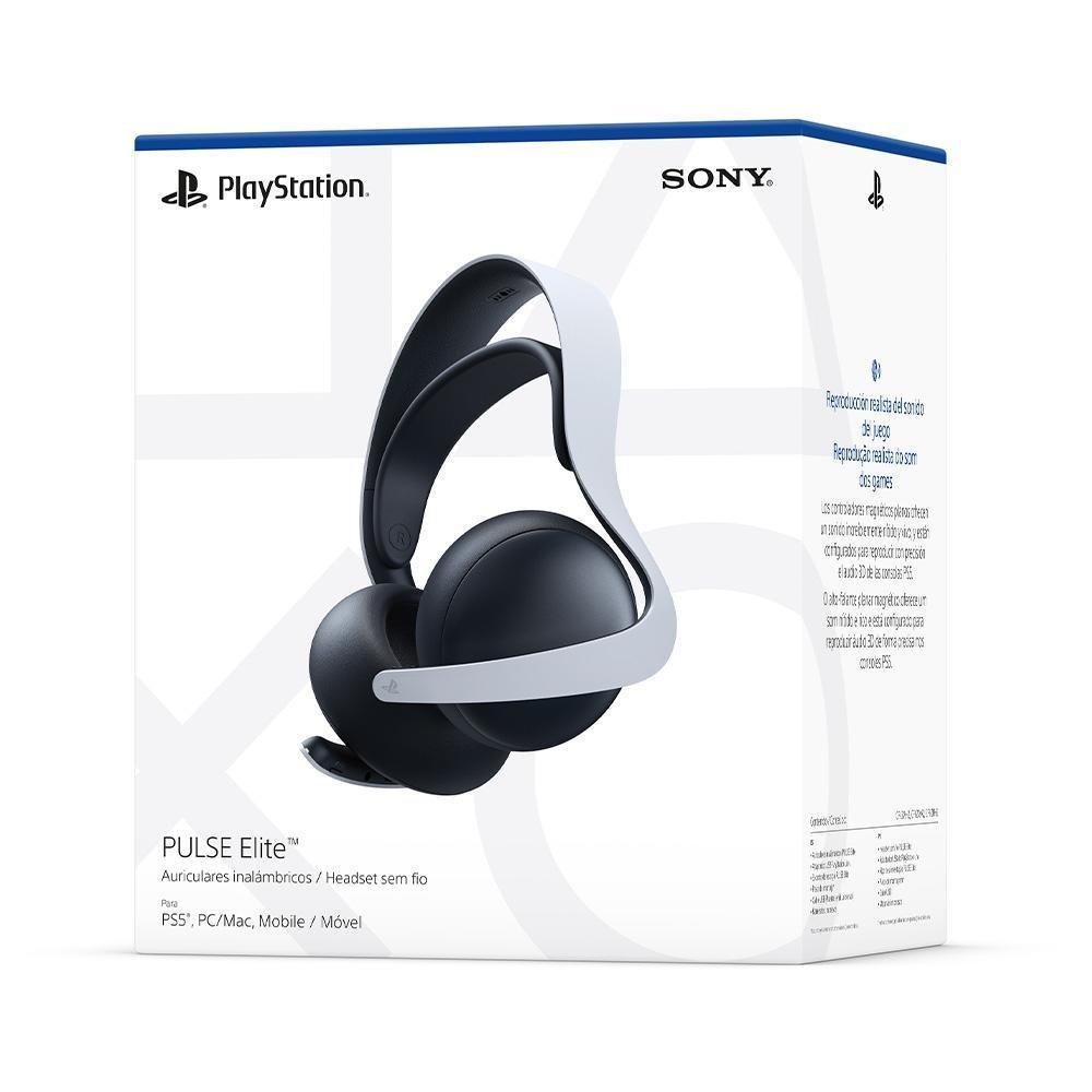 Headset sem fio Gamer Sony Pulse Elite, Bluetooth, PS5, Branco - CFI-ZWH2L - 6