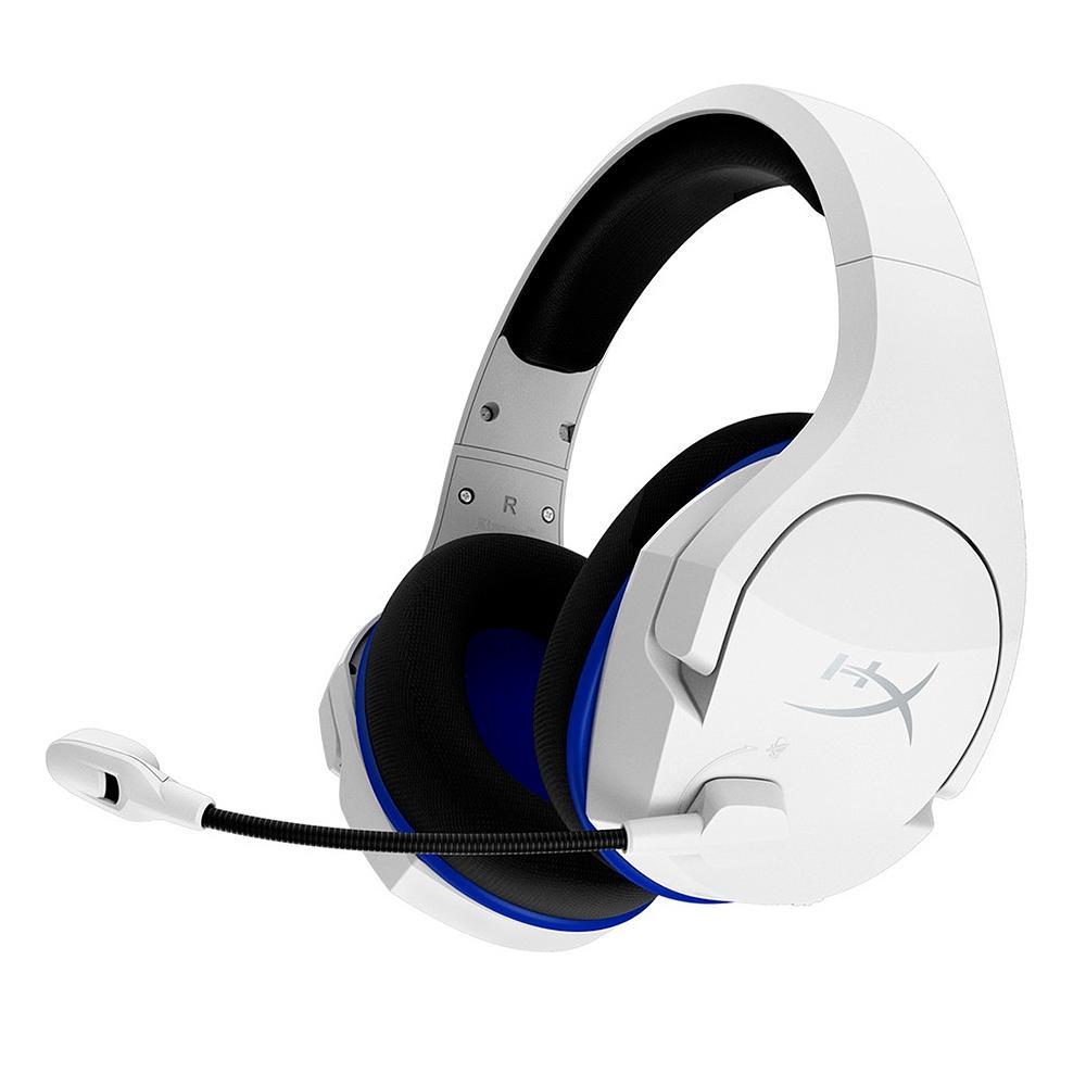 Headset Sem Fio Gamer HyperX Cloud Stinger Core, Drivers 40mm, PS5 PS4 e PC, Branco e Azul - 4P5J1AA - 1