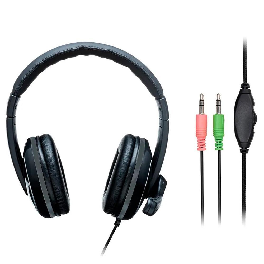 Headset Multi Pro, P2, Preto/Cinza, com Adaptador P3 - PH316 - 4
