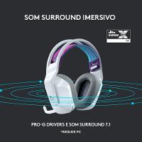 Headset Gamer Sem Fio Logitech G733 7.1 Dolby Surround RGB LIGHTSYNC, Blue VOICE para PC e PlayStation, Branco - 981-000882 - 6