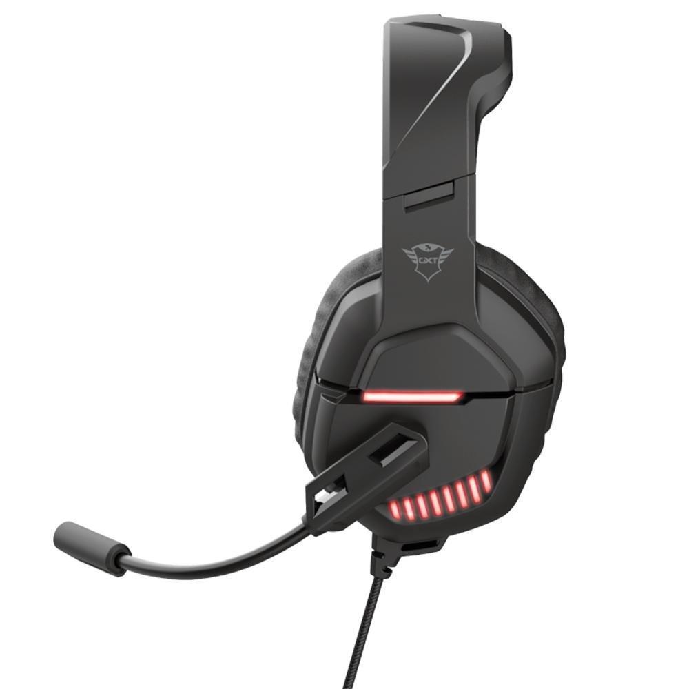 Headset Gamer Trust GXT 448 Nixxo, LED, Estéreo, Drivers 50mm, USB e P3, Preto e Vermelho - 24030 - 5