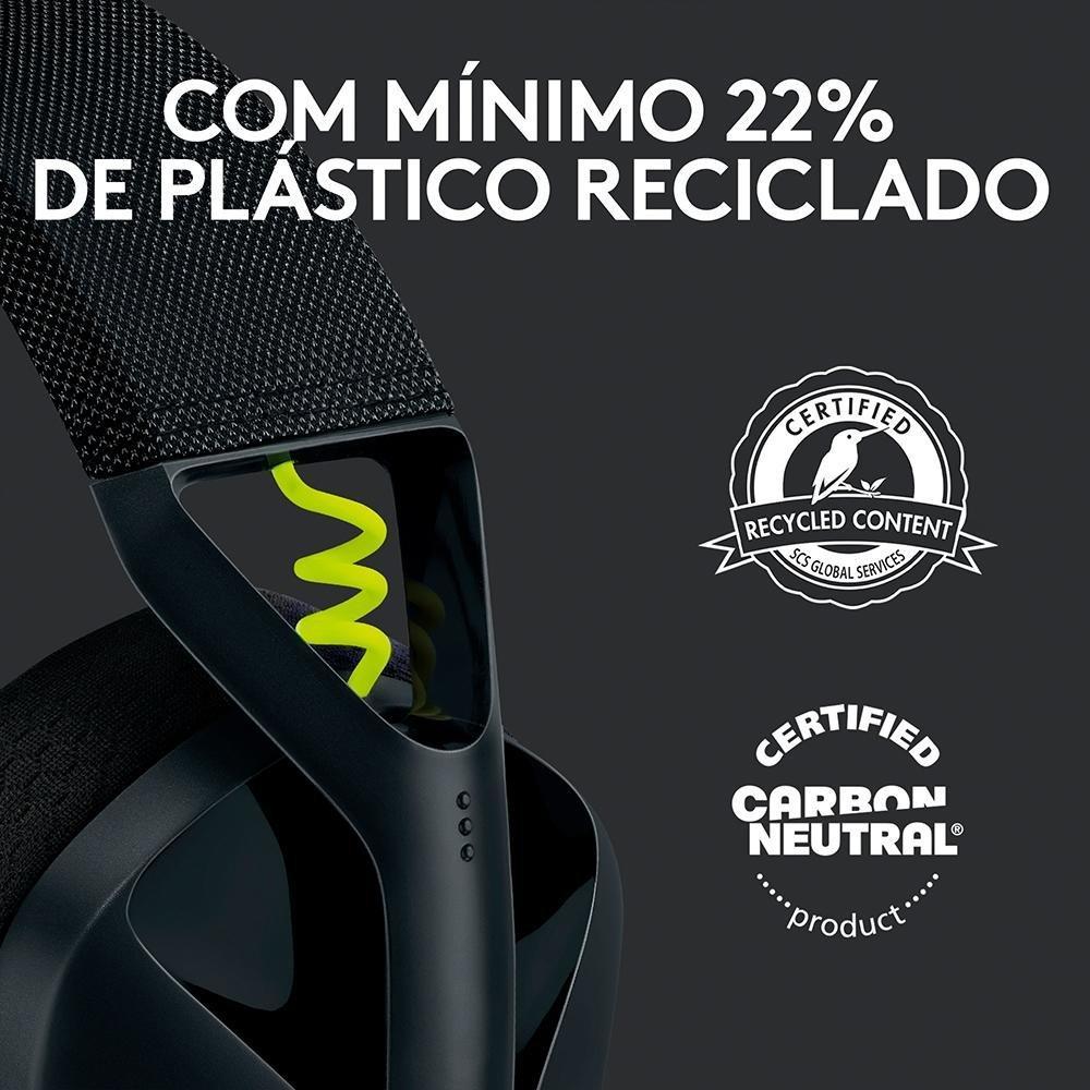 Headset Gamer Sem Fio Logitech G435, Lightspeed e Bluetooth, Dolby Atmos, USB, PC, PS4, PS5, Mobile, Drivers 40mm, Preto - 981-001049 - 3