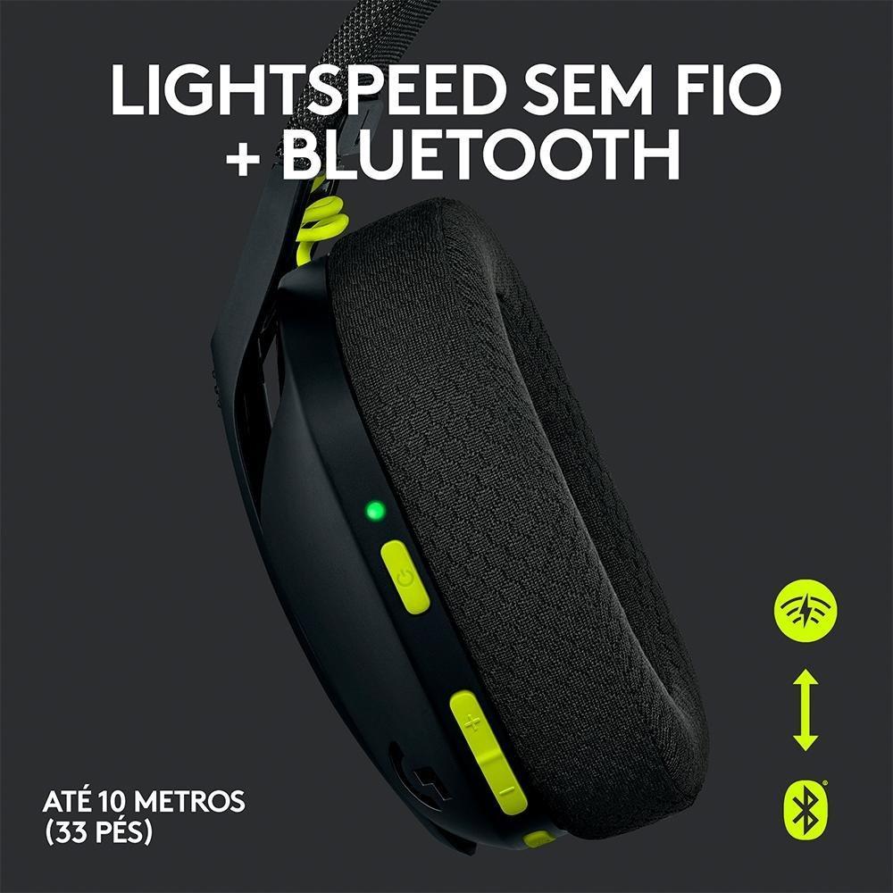 Headset Gamer Sem Fio Logitech G435, Lightspeed e Bluetooth, Dolby Atmos, USB, PC, PS4, PS5, Mobile, Drivers 40mm, Preto - 981-001049 - 5