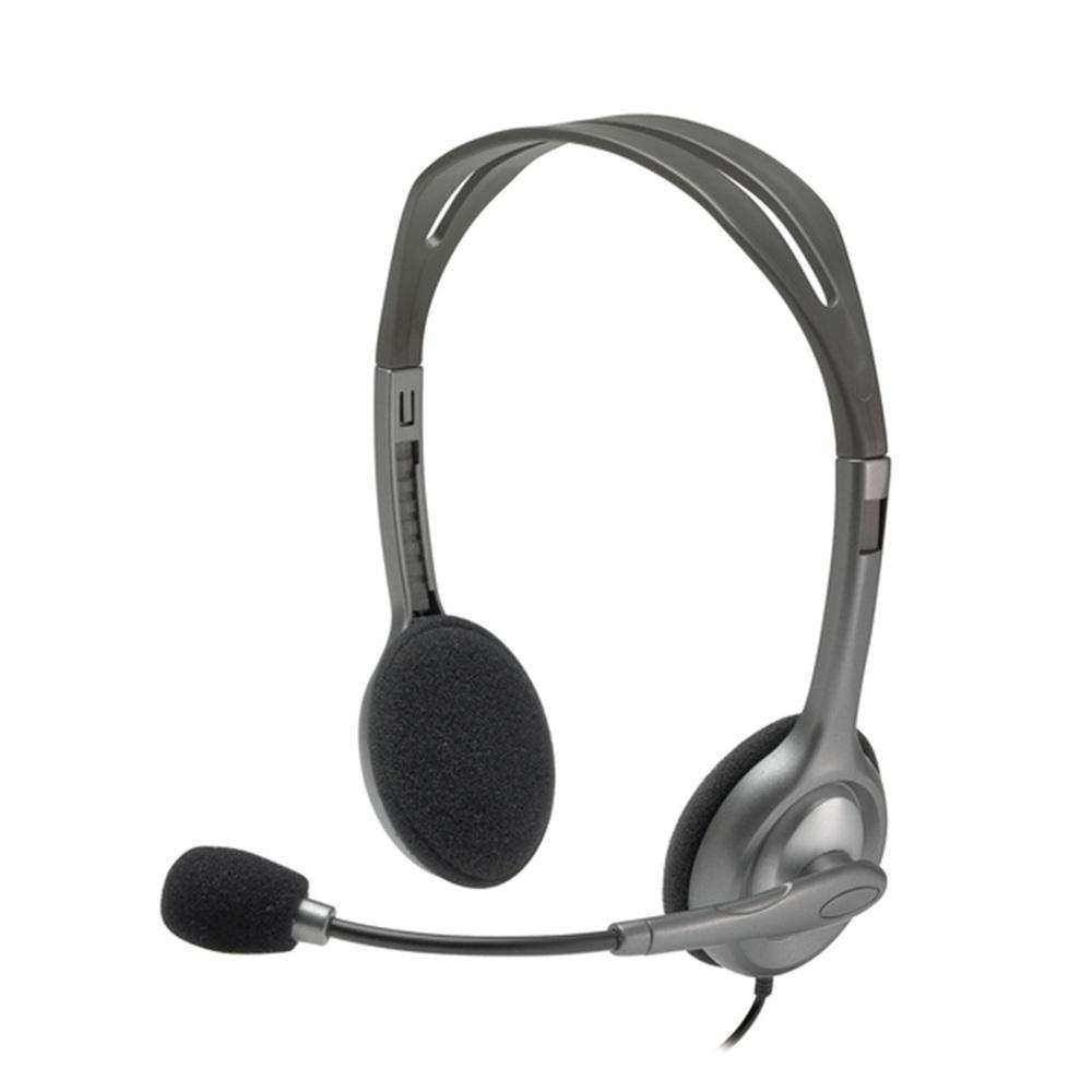 Headset com fio Logitech H111 com Microfone com Redução de Ruído e Conexão 3,5mm - 981-000612 - 1