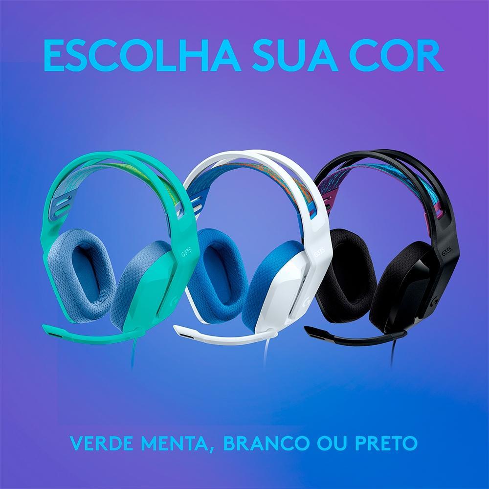Headset Gamer Logitech G335, 3.5mm para PC/PlayStation/Xbox/Switch/Mobile, Driver 40mm, Arco Ajustável, Preto - 981-000977 - 6