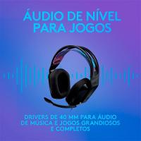 Headset Gamer Logitech G335, 3.5mm para PC/PlayStation/Xbox/Switch/Mobile, Driver 40mm, Arco Ajustável, Preto - 981-000977 - 8