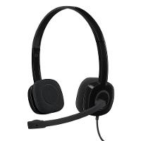 Headset com fio Logitech H151 com Microfone com Redução de Ruído e Conexão 3,5mm - 981-000587 - 3
