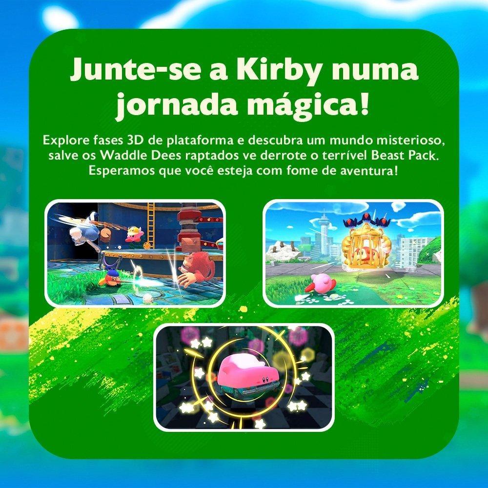 Jogo Kirby and the Forgotten Land + Star-Crossed World, Para Nintendo Switch 2 - NBSPARZGB - 3