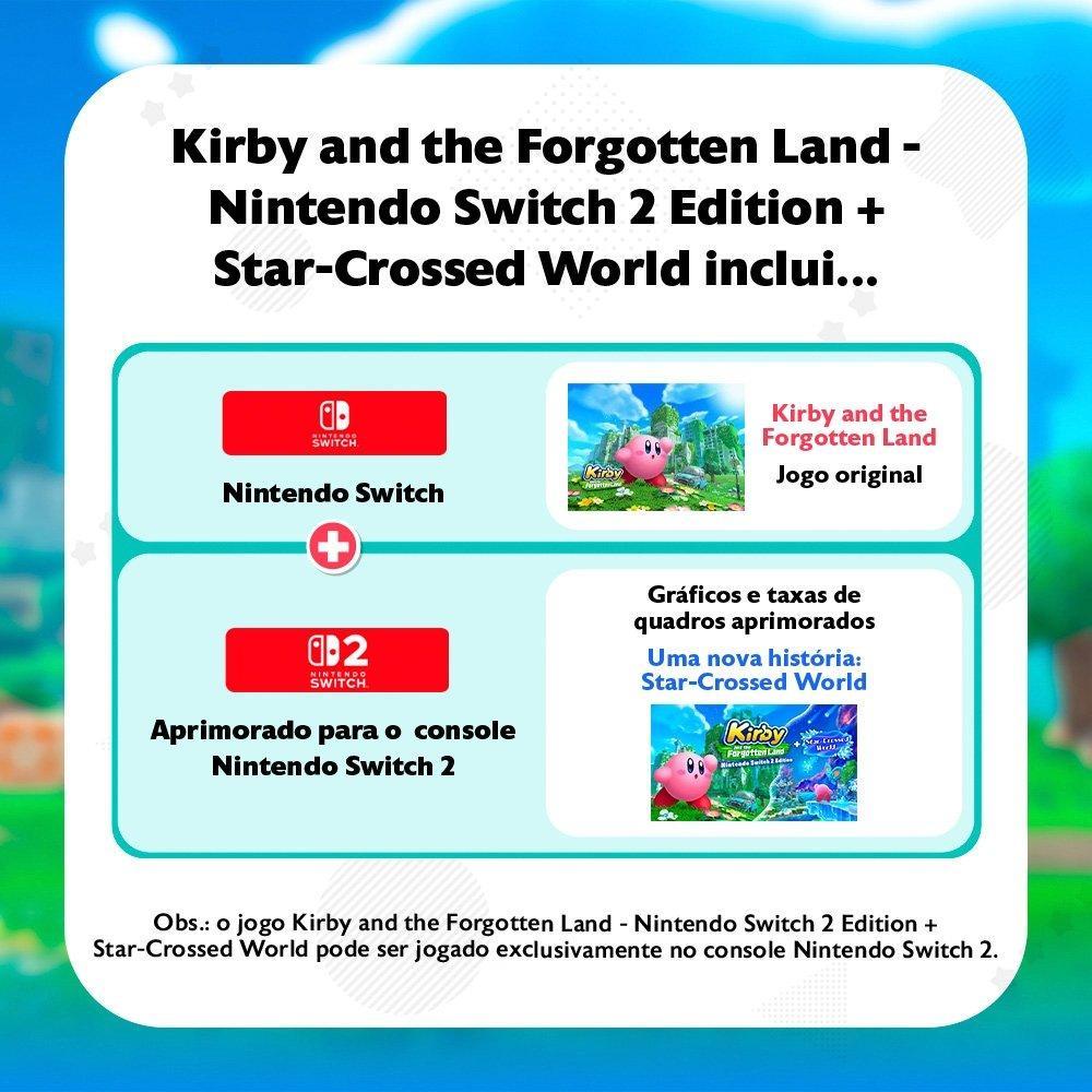 Jogo Kirby and the Forgotten Land + Star-Crossed World, Para Nintendo Switch 2 - NBSPARZGB - 5
