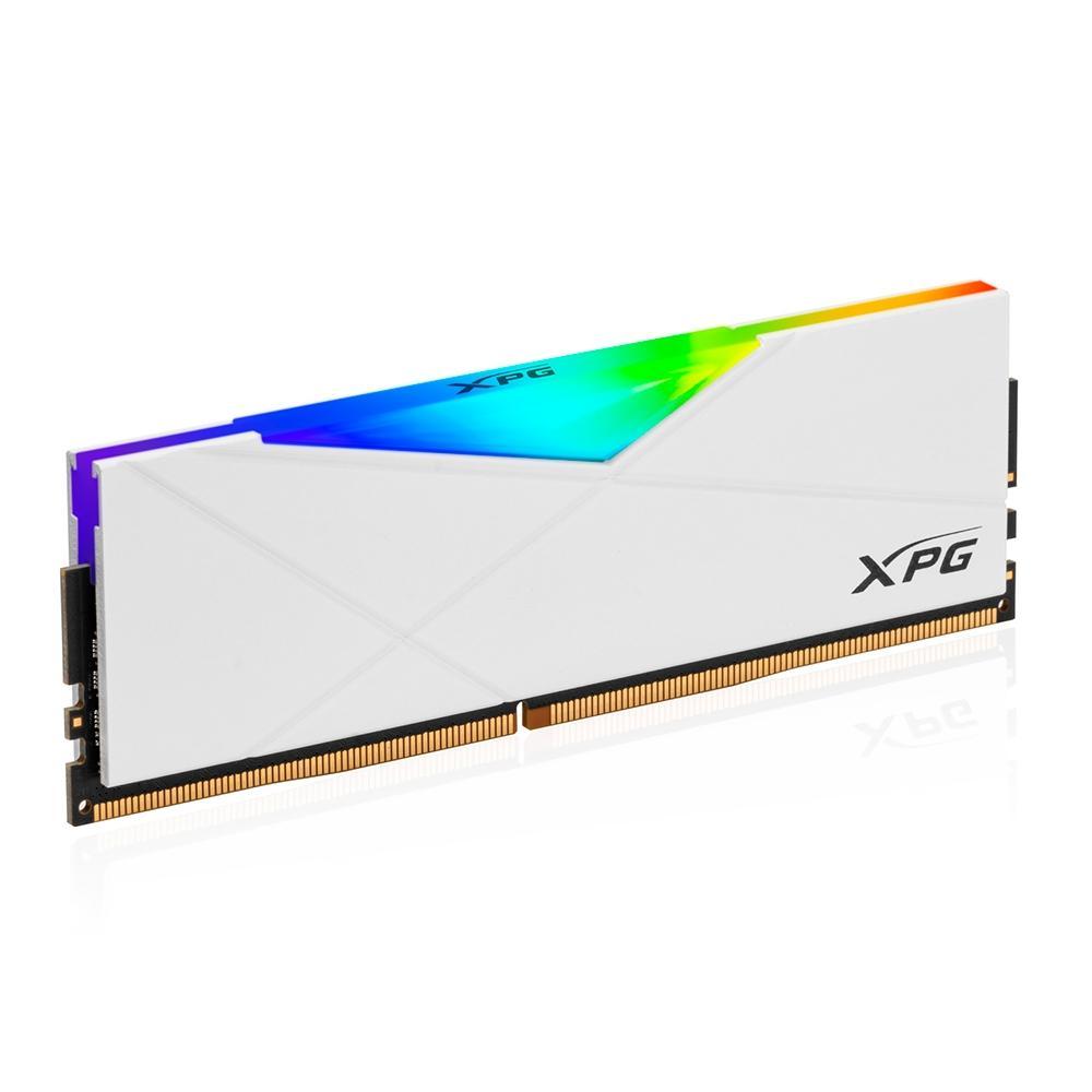 Memória RAM XPG Spectrix D50 RGB, 8GB, 3200MHz, DDR4, CL16, Branco - AX4U32008G16A-SW50 - 3