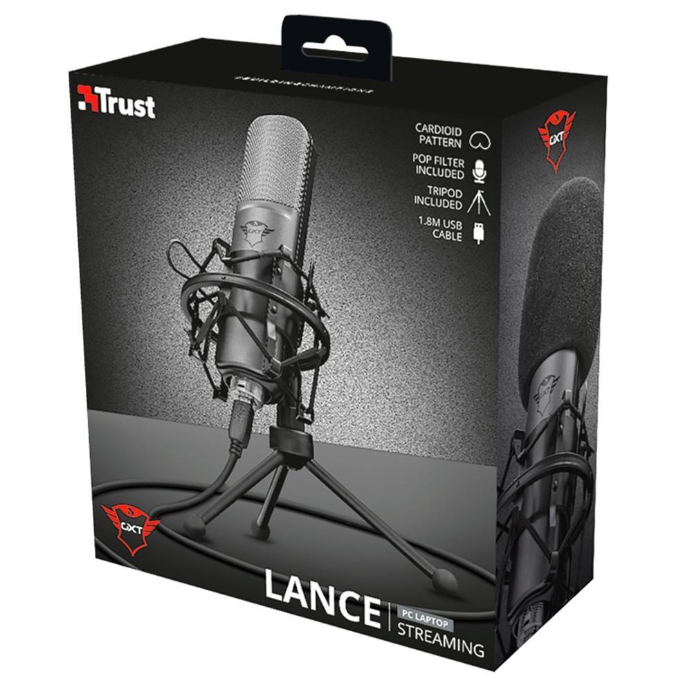 Microfone Gamer Trust GXT 242 Lance Streaming, Podcast, USB - 22614 - 4