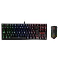 Kit Gamer Redragon Teclado Mecânico Kumara, RGB, Switch Outemu Blue, PT + Mouse Cobra M711, Chroma, 10000DPI, Preto - S118 - 1