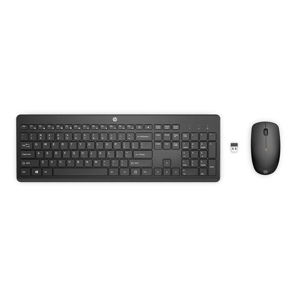 Kit Teclado e Mouse HP Sem Fio, 1.600 DPI, Wireless, 3 Botões, ABNT, USB, Preto - 18H24AA#AC4 - 1