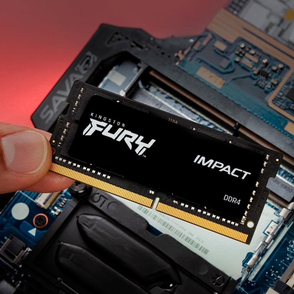Memória RAM para Notebook Kingston Fury Impact, 16GB, 3200MHz, DDR4, CL20 - KF432S20IB/16 - 4