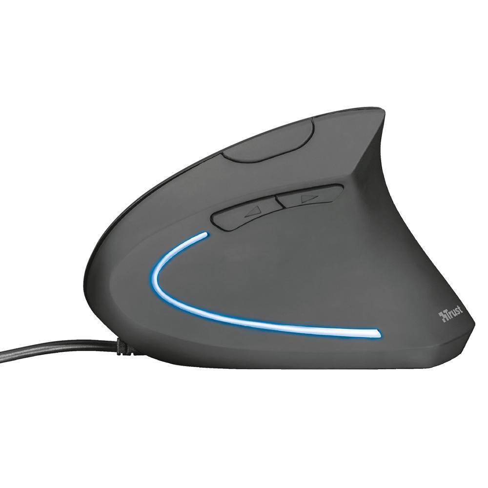 Mouse Trust Vertical Ergonômico Verto, LED Azul, 6 Botões - 22885 - 7