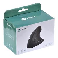 Mouse Sem Fio Vertical Ortopédico Power Fit Vinik, 1600 DPI, Recarregável, USB, Preto ? PM300