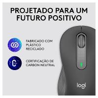 Mouse Sem Fio Logitech Signature M650, 2000 DPI, Compacto, 5 Botões, Silencioso, Bluetooth, USB, Grafite - 910-006250 - 2