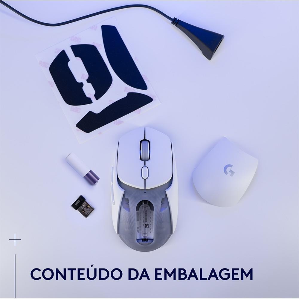 Mouse Gamer sem fio Logitech G309 LIGHTSPEED com Switches LIGHTFORCE, Sensor HERO 25K, 6 botões programáveis, Branco - 910-007206 - 2