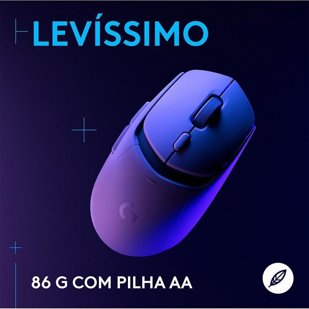 Mouse Gamer sem fio Logitech G309 LIGHTSPEED com Switches LIGHTFORCE, Sensor HERO 25K, 6 botões programáveis, Branco - 910-007206 - 6