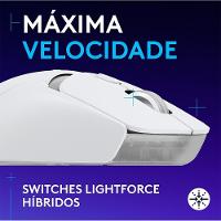 Mouse Gamer sem fio Logitech G309 LIGHTSPEED com Switches LIGHTFORCE, Sensor HERO 25K, 6 botões programáveis, Branco - 910-007206 - 9