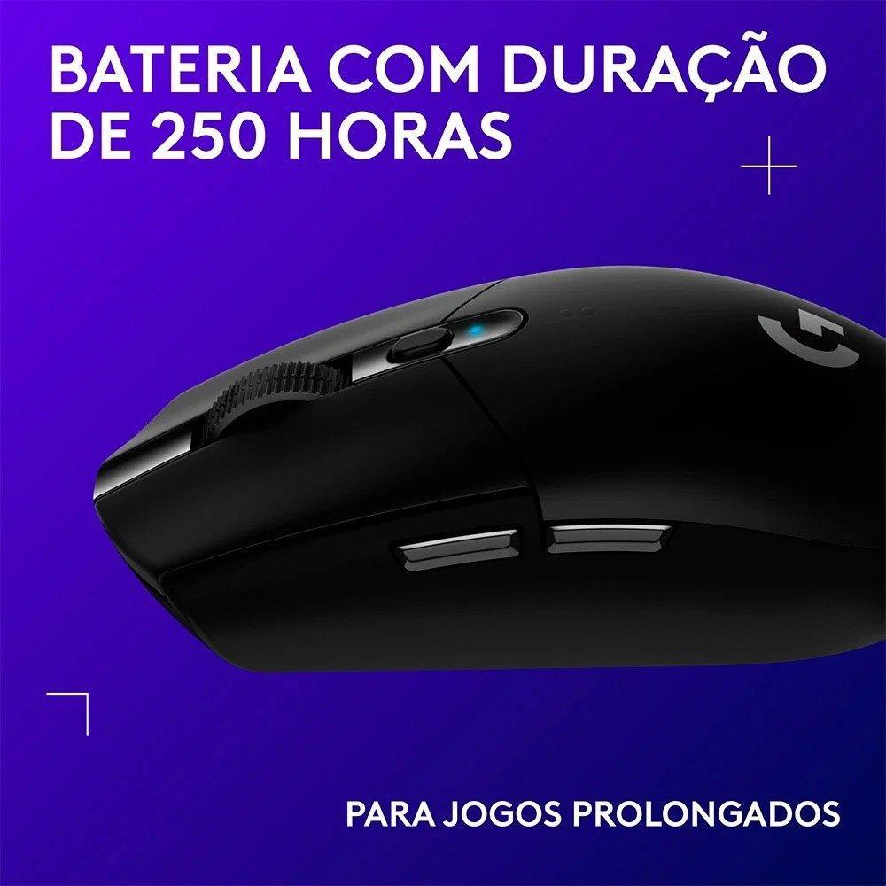 Mouse Gamer Sem Fio Logitech G305 LIGHTSPEED, 12000 DPI, 6 Botões, Preto - 910-005281 - 5