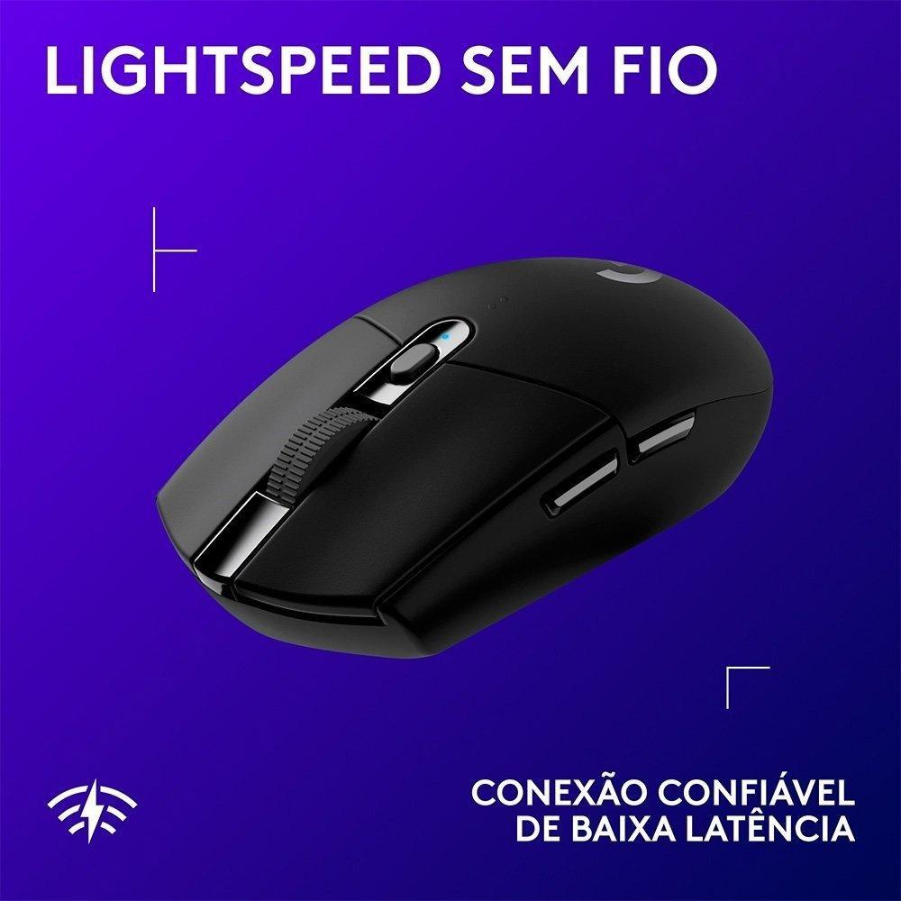 Mouse Gamer Sem Fio Logitech G305 LIGHTSPEED, 12000 DPI, 6 Botões, Preto - 910-005281 - 6