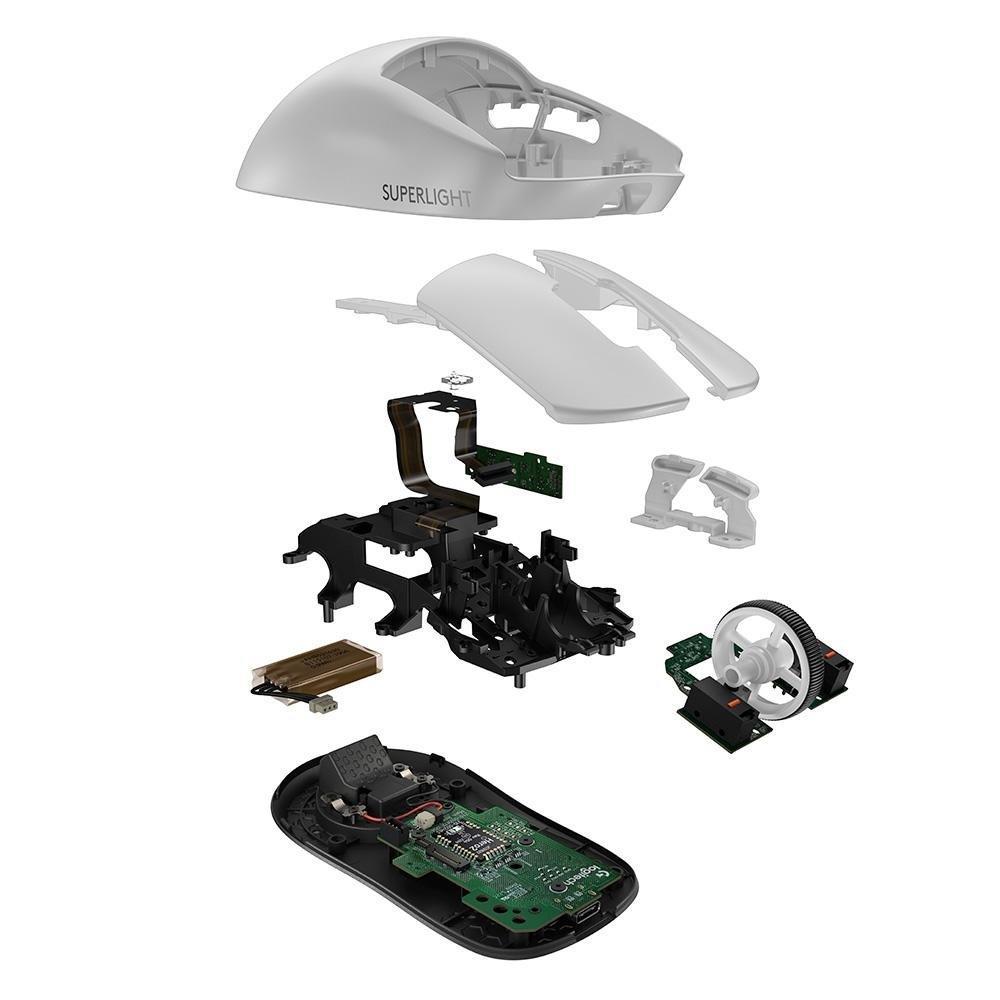 Mouse Gamer Sem Fio Logitech G Pro X Superlight 2 com Lightspeed, 32000 DPI, Sensor Hero 2, com Bateria Recarregável, Branco - 910-006637 - 2