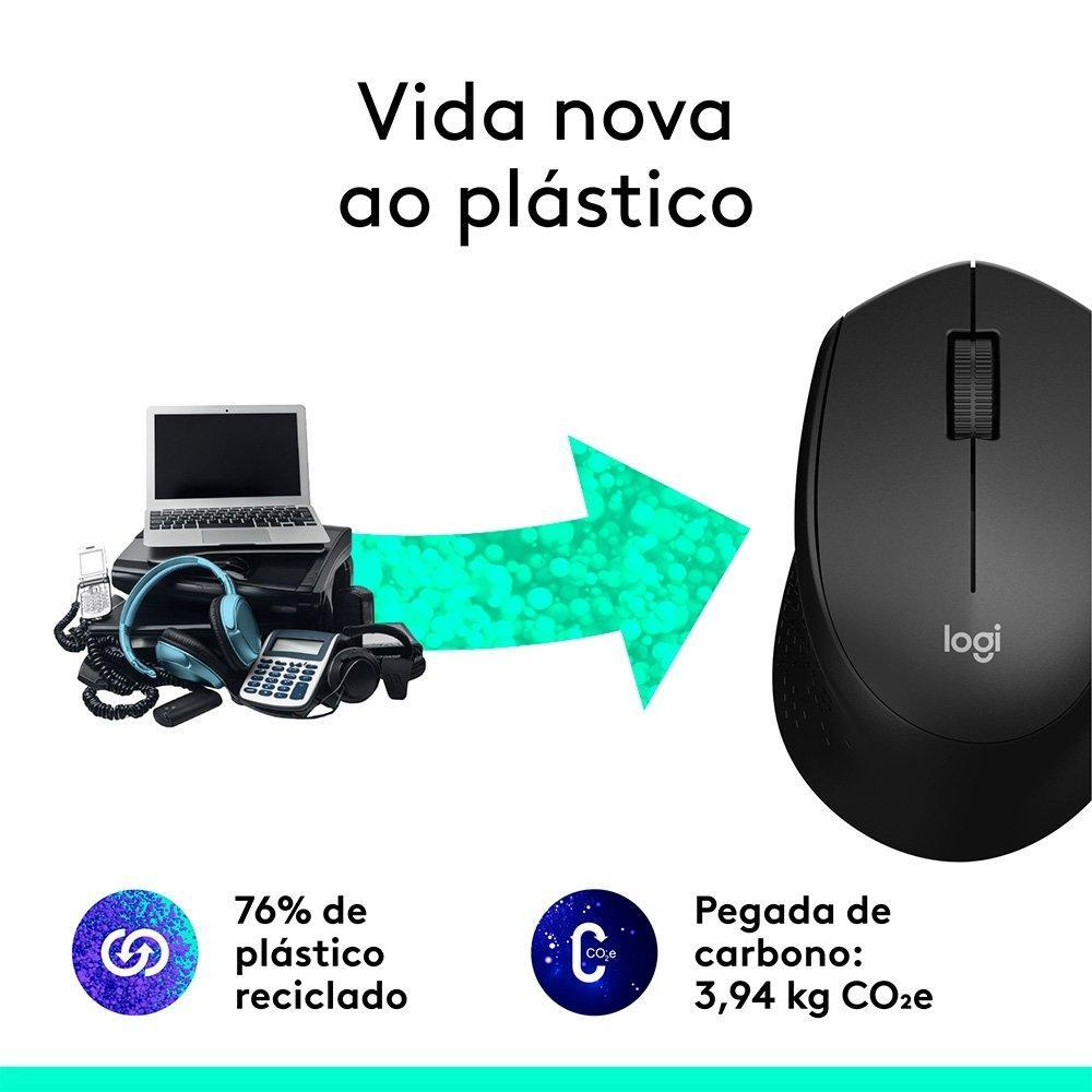 Mouse sem fio Logitech M280 com Conexão USB e Pilha Inclusa, Preto - 910-004284 - 5