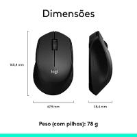 Mouse sem fio Logitech M280 com Conexão USB e Pilha Inclusa, Preto - 910-004284 - 2