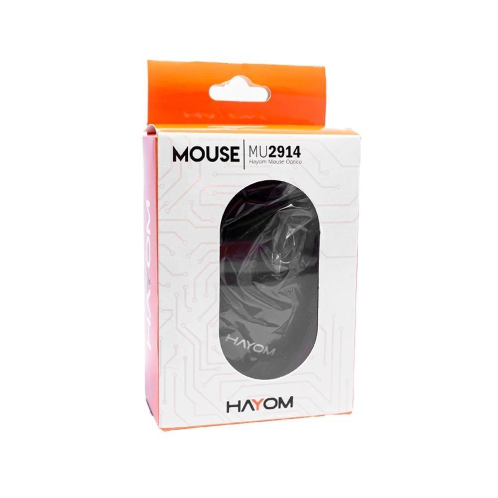 Mouse Office Hayom, USB, 1000DPI, Preto - MU2914 - 2