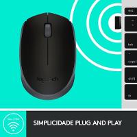 Mouse sem fio Logitech M170 com Design Ambidestro Compacto, Conexão USB e Pilha Inclusa, Preto - 910-004940 - 5