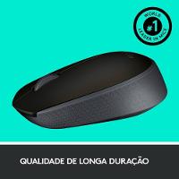 Mouse sem fio Logitech M170 com Design Ambidestro Compacto, Conexão USB e Pilha Inclusa, Preto - 910-004940 - 6